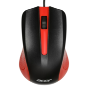 Мышь Acer OMW012 черный/красный оптическая (1200dpi) USB (3but)