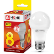 Лампа светодиодная Inhome LED-A60-VC 8Вт цок.:E27 груша 220B 3000K св.свеч.бел.теп. A60 (упак.:10шт)