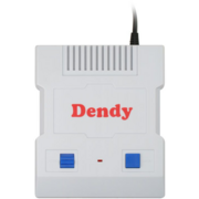 Игровая консоль Dendy Junior серый/синий +световой пистолет в комплекте: 300 игр