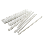 Пружины для переплета пластиковые Silwerhof d=12мм 56-80лист A4 белый (100шт) (1373587)