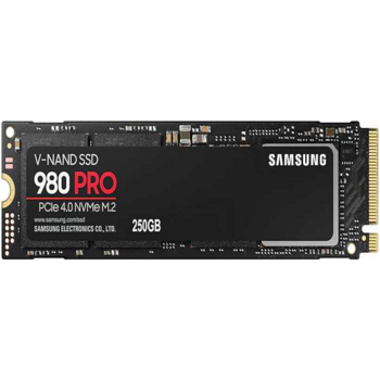 Твердотельный накопитель Samsung SSD 250GB 980 PRO, V-NAND 3-bit MLC, Elpis, M.2 (2280) PCIe Gen 4.0 x4, NVMe 1.3c, R6400/W2700, IOPs 500 000/600 000