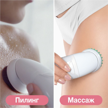 Эпилятор Braun SES 9-995BS+ЭлЭпил скор.:2 насад.:10 от аккум. белый/розовый