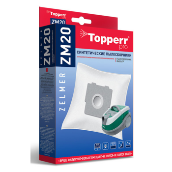 Пылесборники Topperr ZM20 1412 сверхпрочные нетканые (4пылесбор.) (1фильт.)