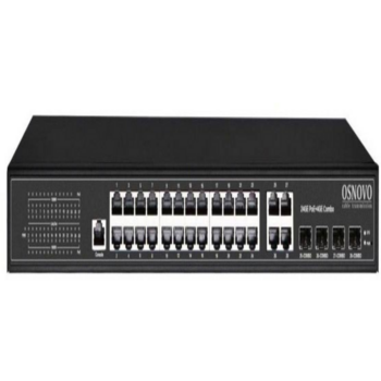 Коммутатор Osnovo SW-8244/L(400W) (L2) 28x1Гбит/с 4xКомбо(1000BASE-T/SFP) 24PoE+ 400W управляемый