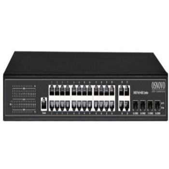 Коммутатор Коммутатор/ OSNOVO Управляемый L2 PoE коммутатор Gigabit Ethernet на 24 RJ45 PoE + 4 x GE Combo Uplink, до 30W на порт, суммарно до 400W