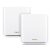 ASUS XT8 (W-2-PK) // роутер, из 2 точек доступа, 802.11b/g/n/ac/ax, до 574 + 4804Мбит/c, 2,4 + 5 гГц, белый ; 90IG0590-MO3G40