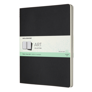 Блокнот для нот Moleskine ART CAHIER MUSIC ARTMUS4 XLarge 190х250мм обложка картон 80стр. линейка мягкая обложка черный (3шт)