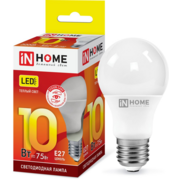 Лампа светодиодная Inhome LED-A60-VC 10Вт цок.:E27 груша 220B 3000K св.свеч.бел.теп. A60 (упак.:10шт)