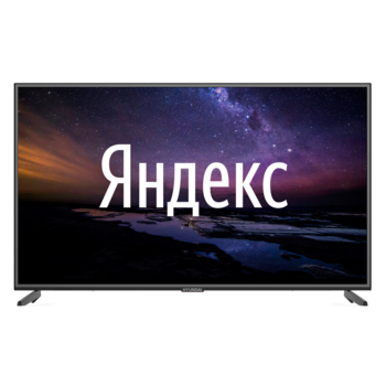 Телевизор LED Hyundai 55" H-LED55EU1311 Яндекс.ТВ черный Ultra HD 60Hz DVB-T DVB-T2 DVB-C DVB-S DVB-S2 USB WiFi Smart TV (RUS)