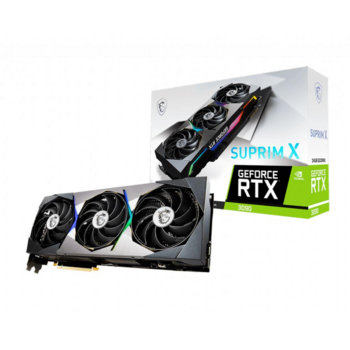 Видеокарта MSI PCI-E 4.0 RTX 3090 SUPRIM X 24G NVIDIA GeForce RTX 3090 24576Mb 384 GDDR6X 1815/19500/HDMIx1/DPx3/HDCP Ret