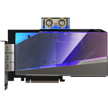 Видеокарта Gigabyte PCI-E 4.0 GV-N3080AORUSX WB-10GD NVIDIA GeForce RTX 3080 10240Mb 320 GDDR6X 1845/19000 HDMIx3 DPx3 HDCP Ret