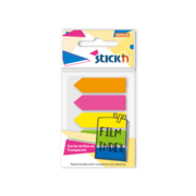 Закладки самокл. пластиковые Stick`n 27085 45x12мм 5цв.в упак. 20лист стрелки