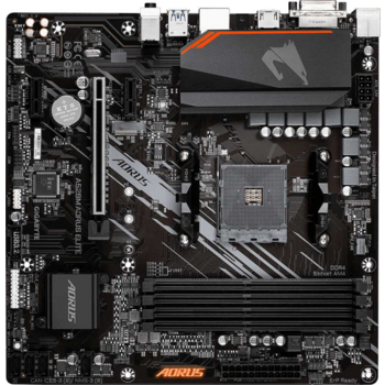 Материнская плата Gigabyte A520M AORUS ELITE {Soc-AM4 AMD A520 4xDDR4 mATX AC`97 8ch(7.1) GbLAN RAID+DVI+HDMI}