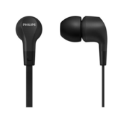 Гарнитура внутриканальные Philips TAE1105BK/00 1.2м черный проводные в ушной раковине