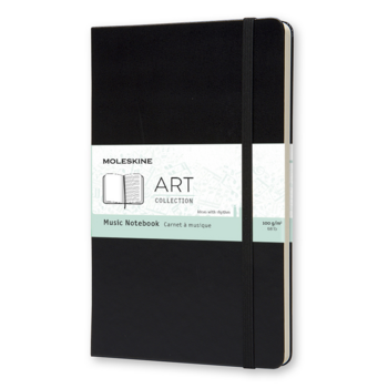 Блокнот для нот Moleskine ART MUSIC ARTQP081 Large 130х210мм PP 192стр. твердая обложка черный