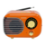 Радиоприемник настольный Telefunken TF-1682B оранжевый/золотистый USB microSD