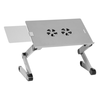 Стол для ноутбука Cactus CS-LS-T8-C серебристый 27x42см