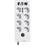Сетевой фильтр Eaton Protection Box 8 Tel@ USB DIN 0.8м (8 розеток) белый/черный (коробка)