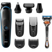 Триммер Braun MGK5280+ Бритва Gillette + 2 кас + чехол черный (насадок в компл:7шт)