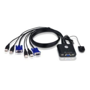 Переключатель электронный ATEN 2-Port USB VGA Cable KVM Switch with Remote Port Selector