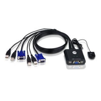 Переключатель электронный ATEN 2-Port USB VGA Cable KVM Switch with Remote Port Selector
