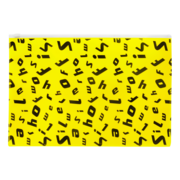 Папка на молнии ZIP Silwerhof Alphabet 255193 A4 пластик желтый цвет молнии черный
