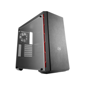 Корпус без блока питания Cooler Master MasterBox MB600L w/o ODD, 2xUSB3.0, 1x120Fan, w/o PSU, ATX, Black, w/Red Trims