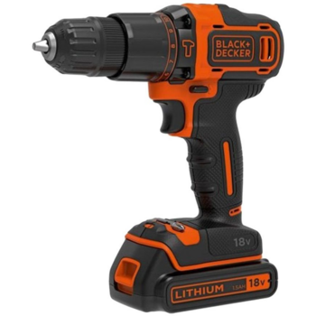 Дрель-шуруповерт Black+Decker BDCHD18KB-QW аккум. патрон:быстрозажимной (кейс в комплекте)