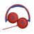 Гарнитура накладные JBL JR310 1м красный/синий проводные оголовье (JBLJR310RED)