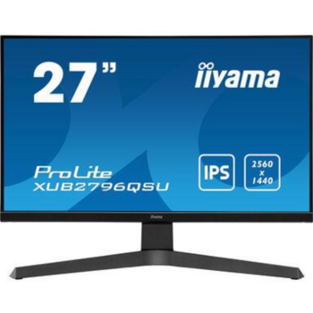 Монитор Iiyama 27" XUB2796QSU-B1 черный IPS LED 1ms 16:9 HDMI M/M матовая HAS Pivot 250cd 178гр/178гр 2560x1440 DisplayPort Ultra HD 2K (1440p) USB 5.4кг