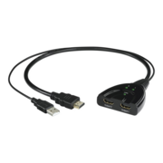 Адаптер Hama Распределитель H-121776 00121776 HDMI USB 0.07м черный