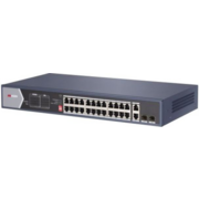 Коммутатор Hikvision DS-3E0528HP-E 26G 2SFP 20PoE+ 370W неуправляемый