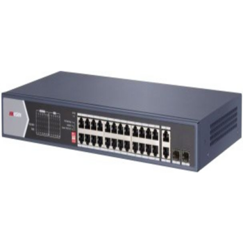 Коммутатор Hikvision DS-3E0528HP-E 26G 2SFP 20PoE+ 370W неуправляемый