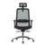 Кресло руководителя Бюрократ 821 черный сетка с подголов. крестовина алюминий