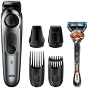 Триммер Braun BT7220 + Бритва Gillette + 2 кас черный (насадок в компл:4шт)