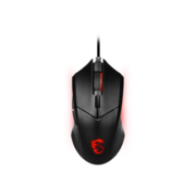 Мышь проводная Gaming Mouse MSI CLUTCH GM08, Wired, DPI 3200 (max. 4200 by software), Red lighting, Adjustable Weight system, 92g (w/o weights & cable), black