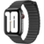 Ремешок Apple Leather Loop для Apple Watch Series 3/4/5/6/SE черный (MXAA2ZM/A) 44мм