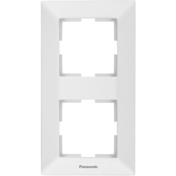 Рамка Panasonic Arkedia WMTF08122WH-RU 2x вертикальный монтаж пластик белый (упак.:1шт)