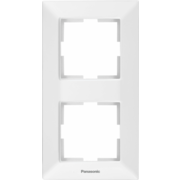 Рамка Panasonic Arkedia Slim WNTF08122WH-RU 2x вертикальный монтаж пластик белый (упак.:1шт)