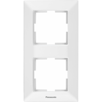 Рамка Panasonic Arkedia Slim WNTF08122WH-RU 2x вертикальный монтаж пластик белый (упак.:1шт)