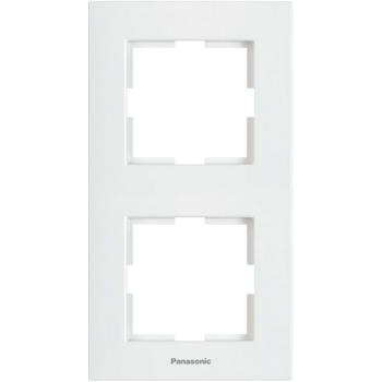 Рамка Panasonic Karre Plus WKTF08122WH-RU 2x вертикальный монтаж пластик белый (упак.:1шт)