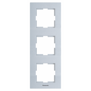 Рамка Panasonic Karre Plus WKTF08132SL-RU 3x вертикальный монтаж пластик серебро (упак.:1шт)