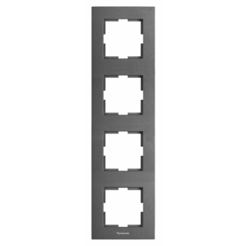 Рамка Panasonic Karre Plus WKTF08142DG-RU 4x вертикальный монтаж пластик дымчатый (упак.:1шт)