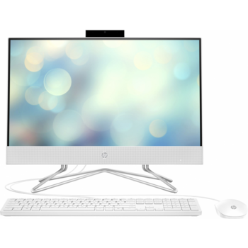 Моноблок HP 22-df1010ur 21.5" Full HD i5 1135G7 (2.4) 8Gb SSD512Gb Iris Xe CR Free DOS 3.0 GbitEth WiFi BT 90W клавиатура мышь Cam белый 1920x1080