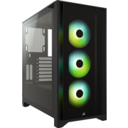 Корпус Corsair iCUE 4000X RGB черный без БП ATX 3x120mm 4x140mm 1xUSB3.0 audio bott PSU