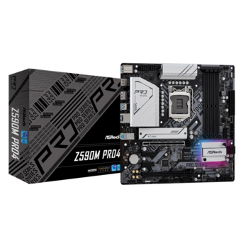 Материнская плата Asrock Z590M PRO4 {Soc-1200 Intel Z590 4xDDR4 mATX AC`97 8ch(7.1) GbLAN RAID+HDMI+DP}