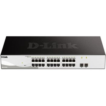 Коммутатор D-Link DGS-1210-26/CLI/F1B 24G 2SFP настраиваемый