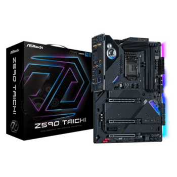 Материнская плата Asrock Z590 TAICHI Soc-1200 Intel Z590 4xDDR4 ATX AC`97 8ch(7.1) 1 x 2.5Gigabit + Gigabit Ethernet RAID+HDMI