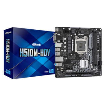 Материнская плата Asrock H510M-HDV {LGA1200, Intel H510, mATX} BOX