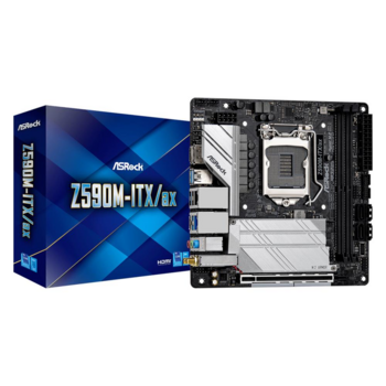 Материнская плата Asrock Z590M-ITX/AX {LGA1151, INTEL Z590/2DDR4/4SATA3/MINI-ITX} RTL